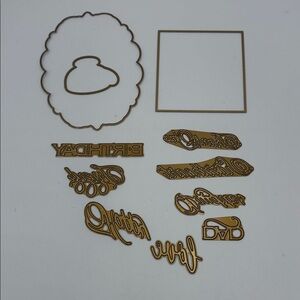 Anna Griffin Gold Metal Crafting Dies Set